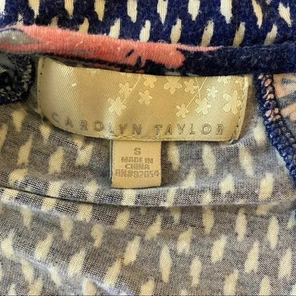 Carolyn Taylor S asymmetrical boho vibe blue tunic - Picture 5 of 6